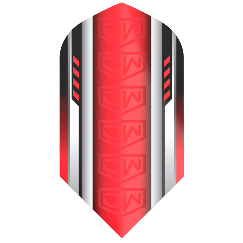 Dart World Dart Flights - Red Slim (3 sets)