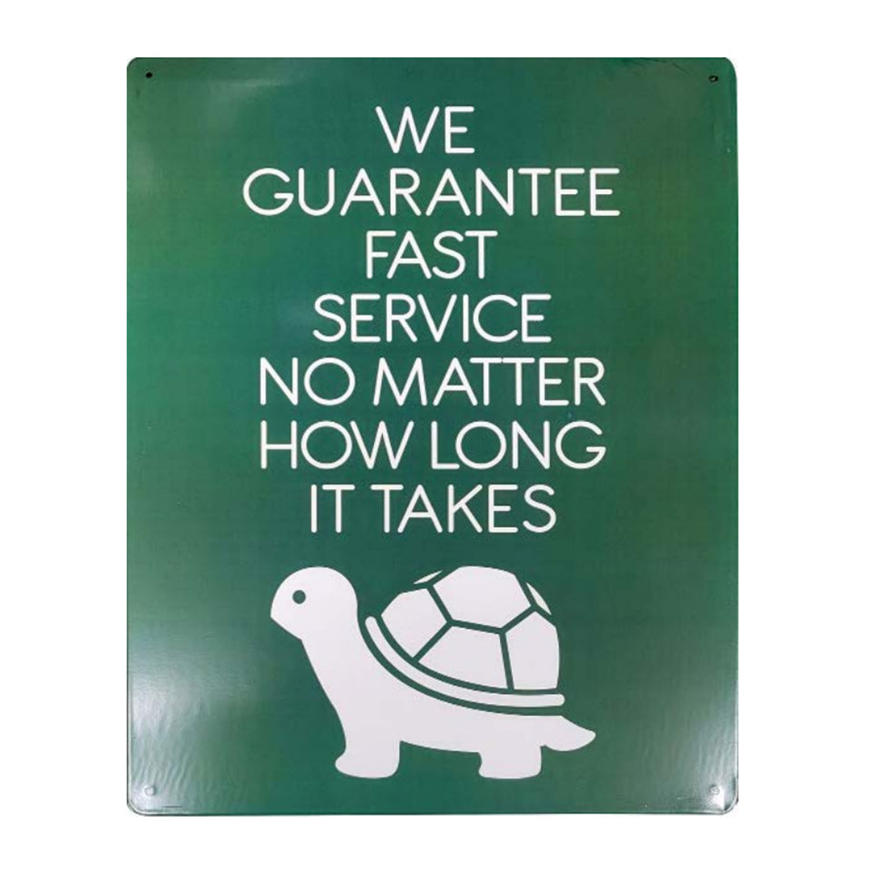 Fast Service Metal Sign