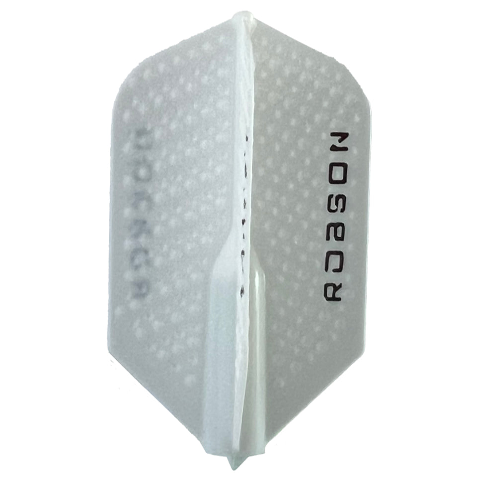 Robson Dimpled Plus Dart Flights - Silm White