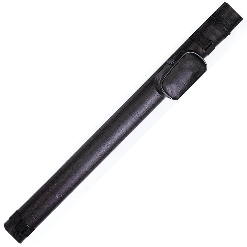 Leatherette 1B/2S Round Cue Case - Black