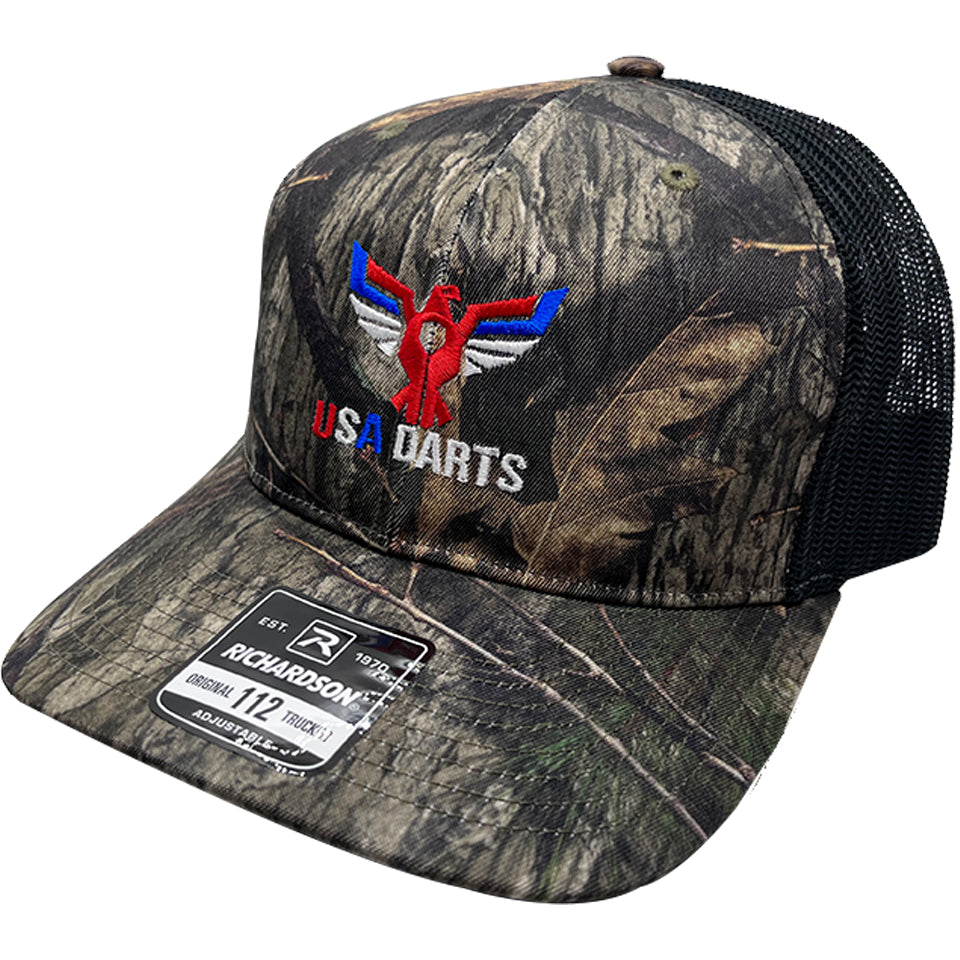 USA Darts Richardson 112 Snapback Trucker Hat - Camo/Black