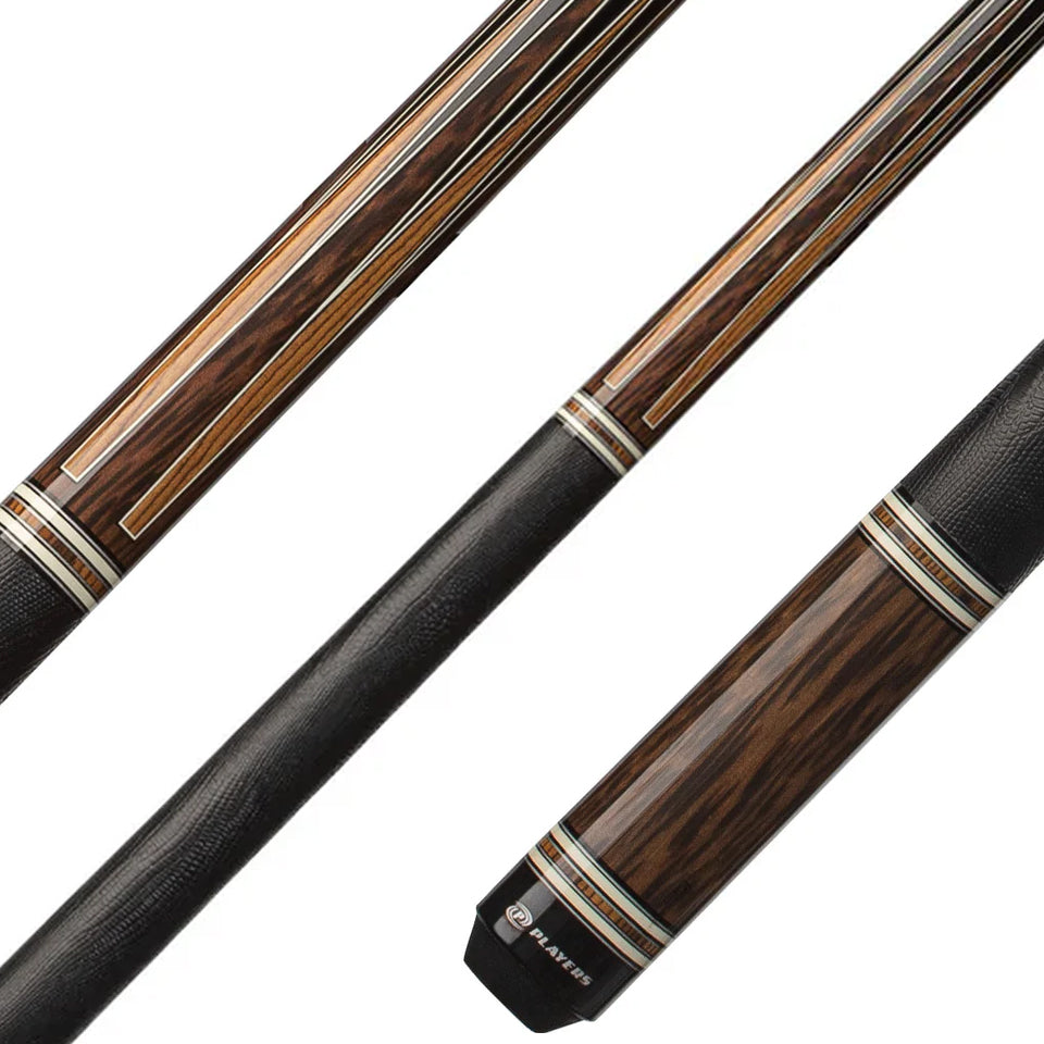 Players E2342 Black Palm and Botcote Pool Cue