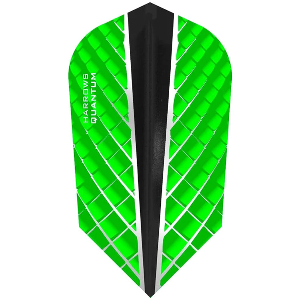 Harrows Quantum Dart Flights - Slim Green & Black