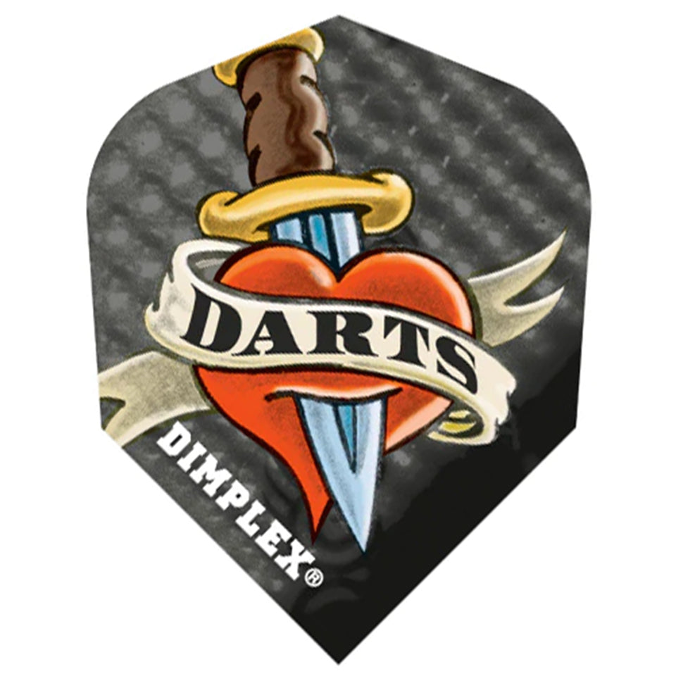 Harrows Dimplex Dagger and Heart Dart Flights Shape