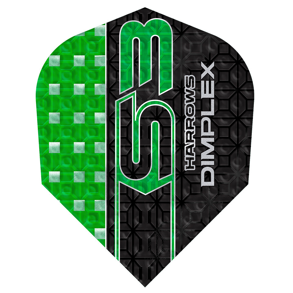 Harrows Dimplex S3 Dart Flights - Shape Green