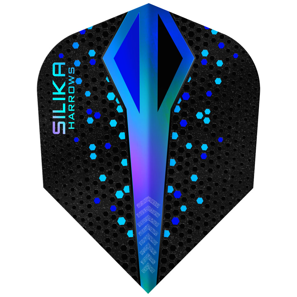 Harrows Silika ColorSHIFT Tough Crystalline Coated Dart Flights - Shape Blue