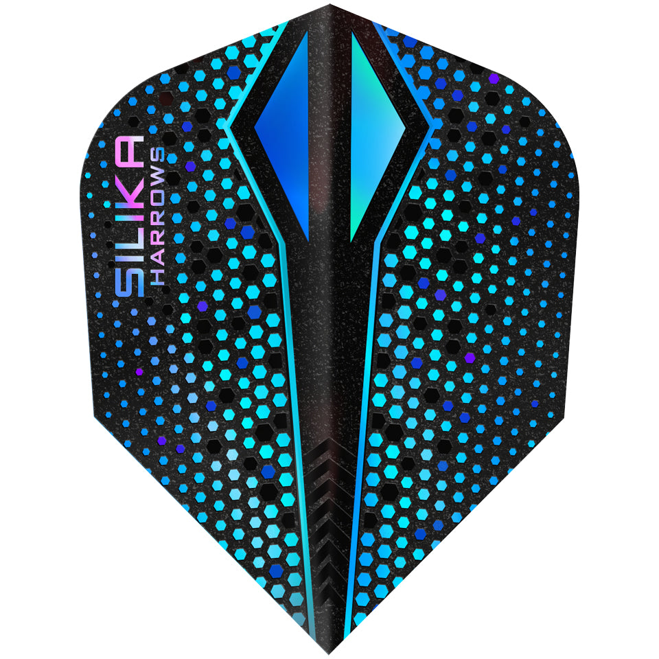 Harrows Silika Colorshift X Tough Crystalline Coated Dart Flights - Shape Blue