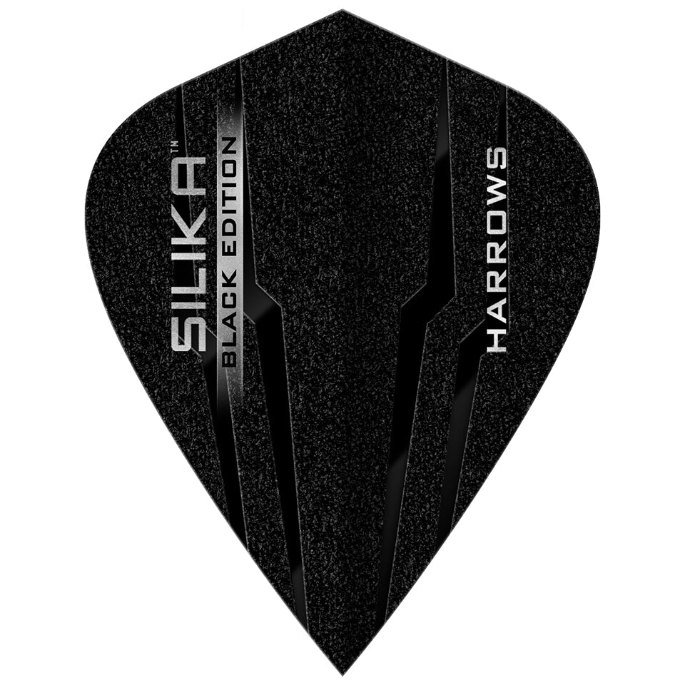 Harrows Silika Black Edition Darts Flights - Kite
