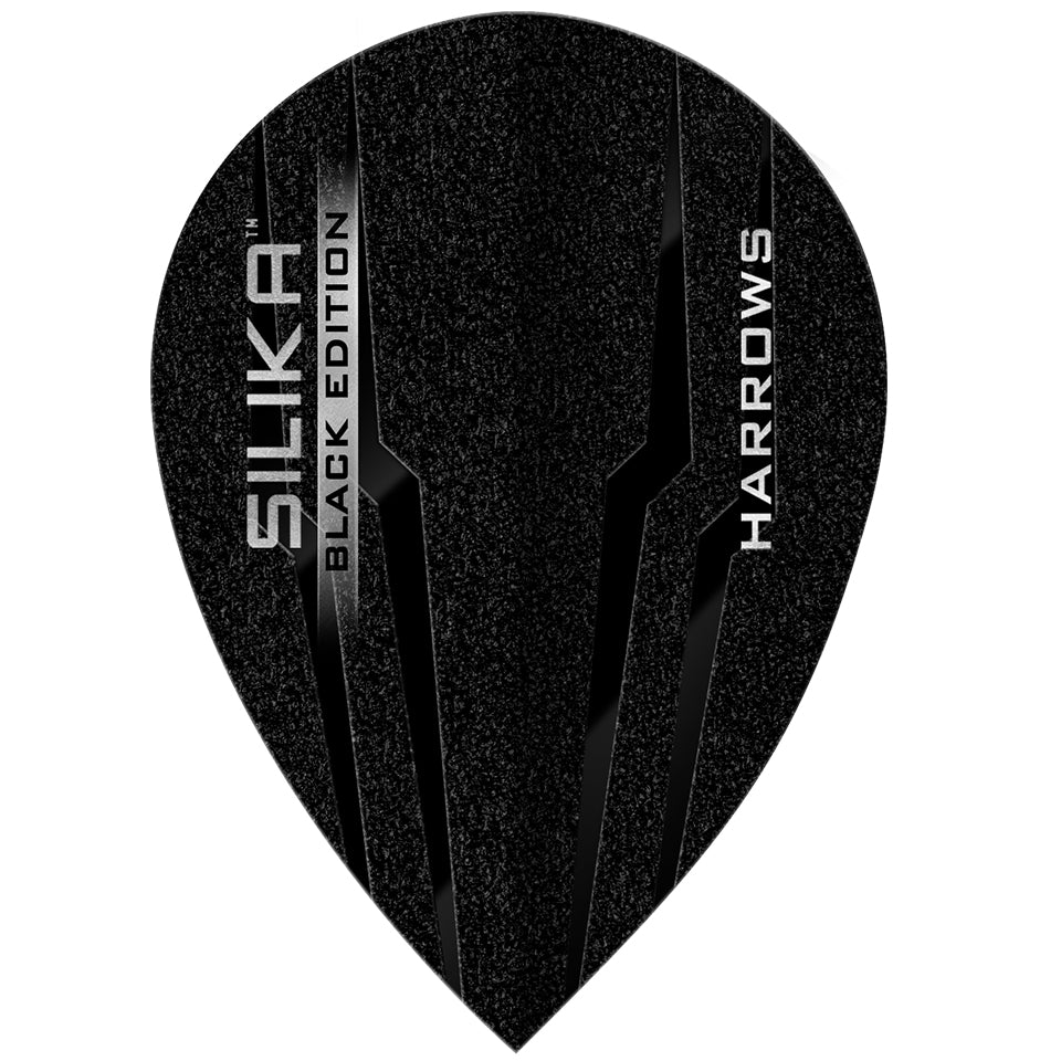 Harrows Silika Black Edition Darts Flights - Pear