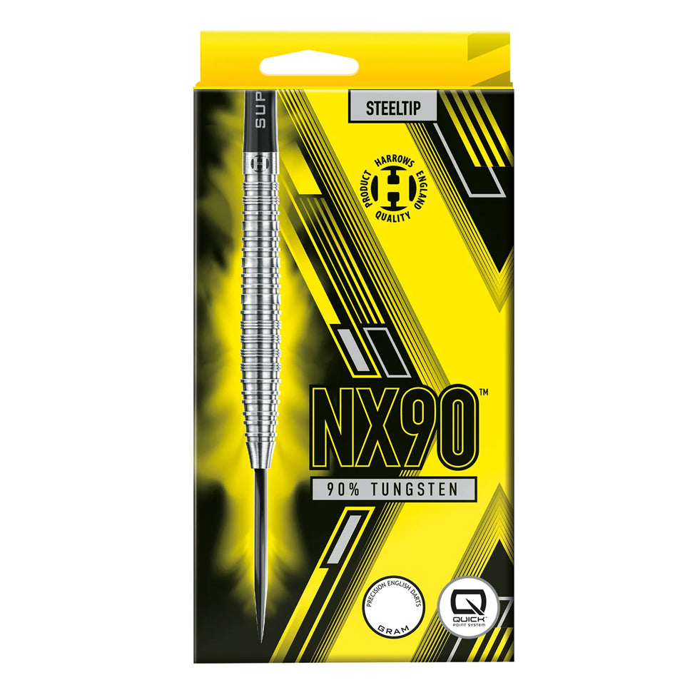 Harrows NX90 Tapered Quick Point Steel Tip Darts - 26gm