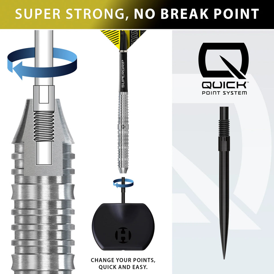 Harrows NX90 Parallel Quick Point Steel Tip Darts - 23gm