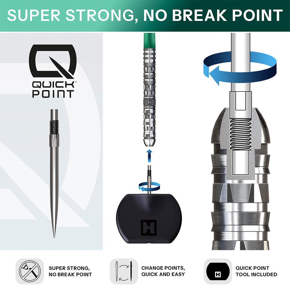 Harrows Torrent Parallel Quick Point Steel Tip Darts - 24gm