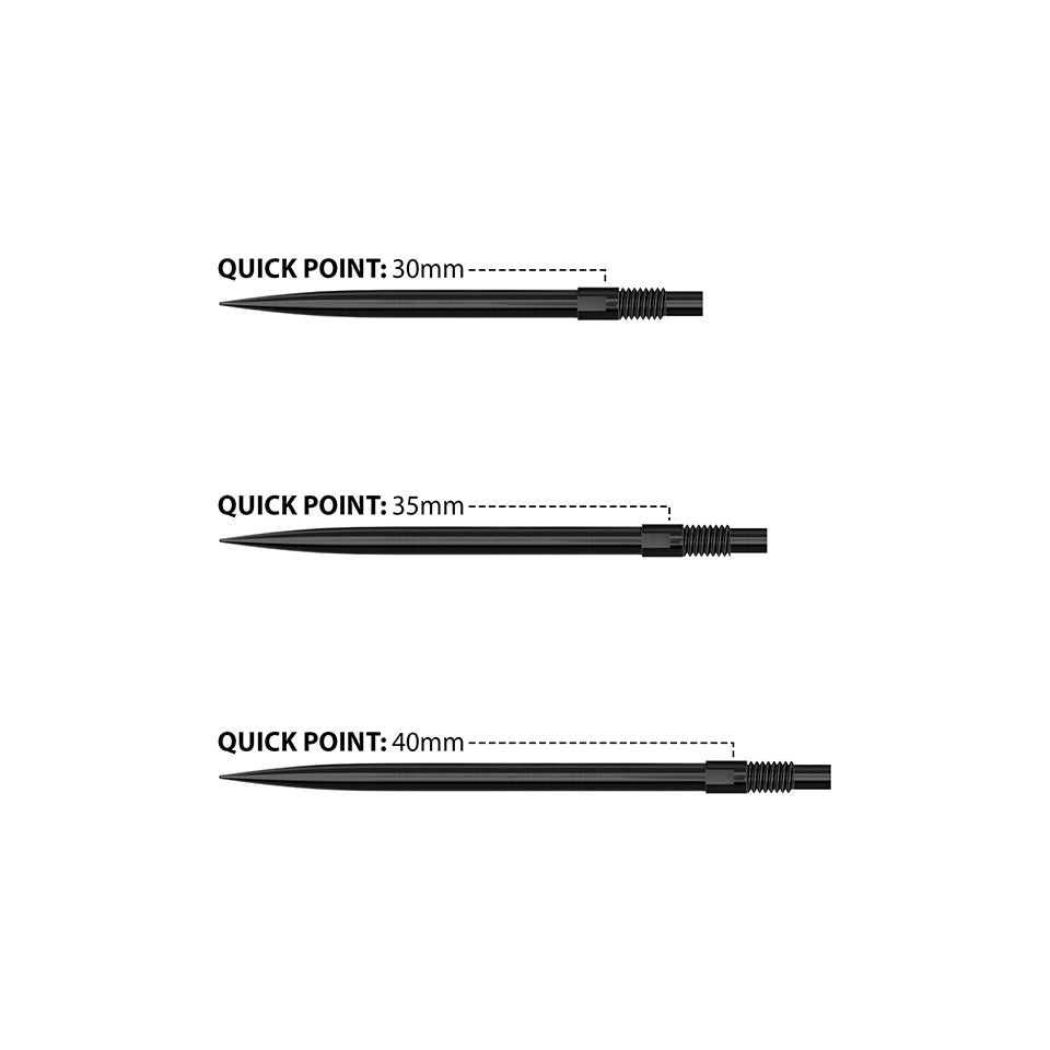 Harrows Quick Point Steel Points - Black 40mm