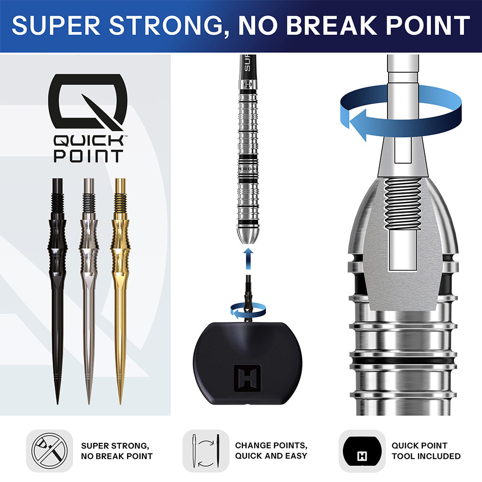 Harrows Spire Apex Quick Points - Gold 30mm