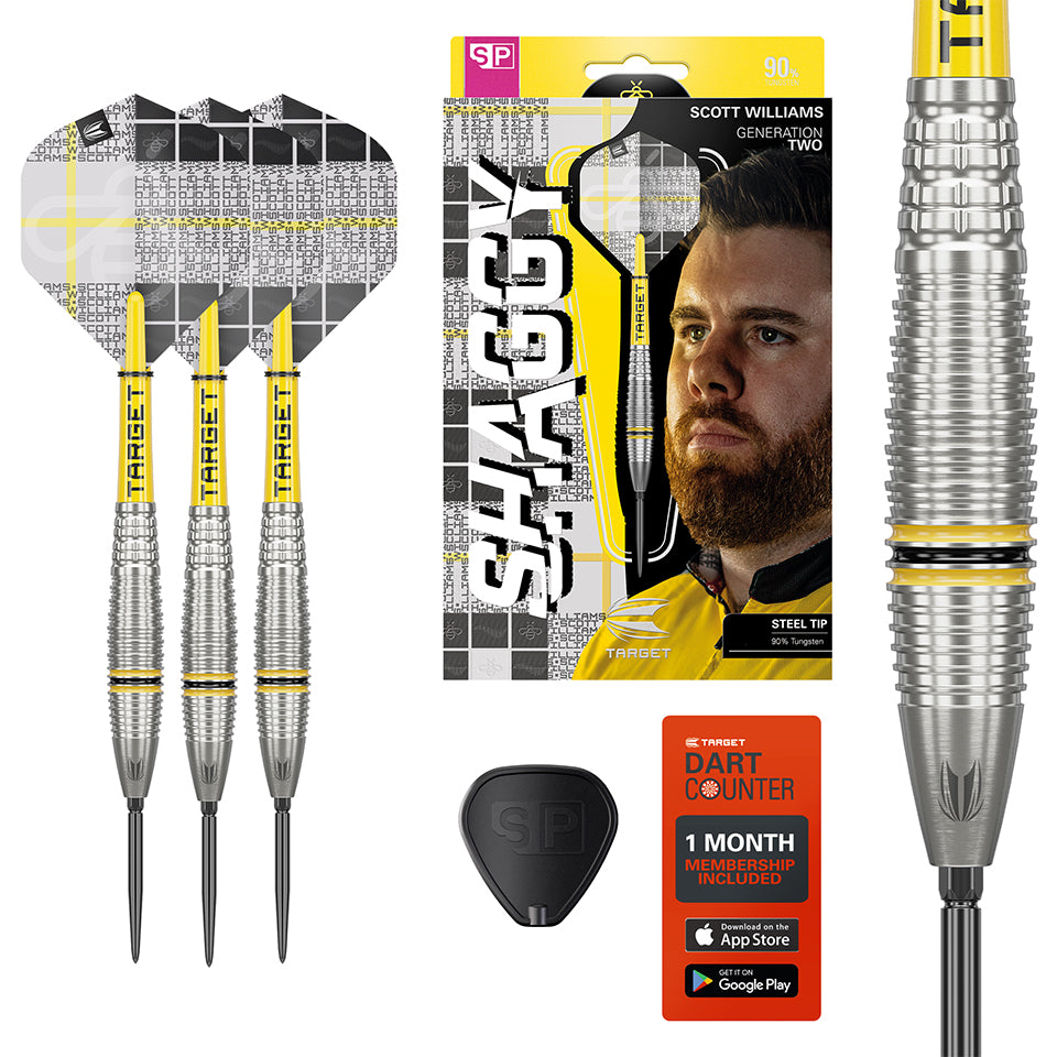 Target Scott Williams G2 Swiss Point Steel Tip Darts - 23gm