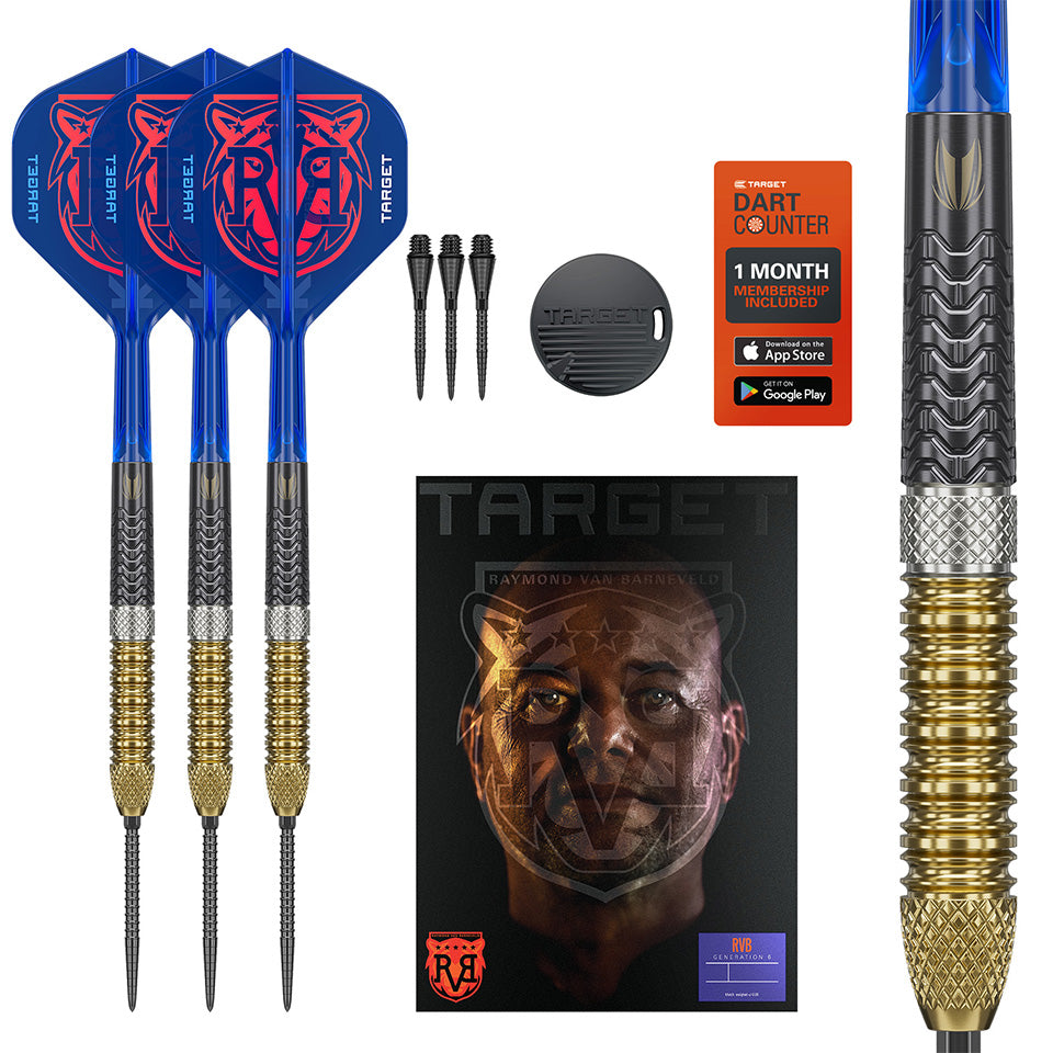Target Raymond Van Barneveld Gen 6 Swiss Point Steel Tip Darts - 21gm