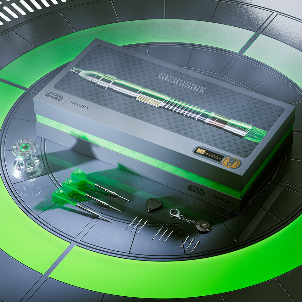 Target Star Wars Luke Skywalker "The Jedi Knight" Saber Edition Swiss Point Steel Tip Darts - 24gm