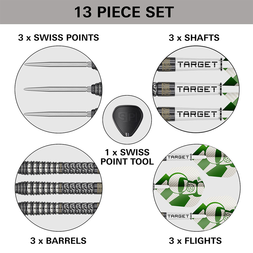 Target Charlie Manby Swiss Point Steel Tip Darts - 22gm
