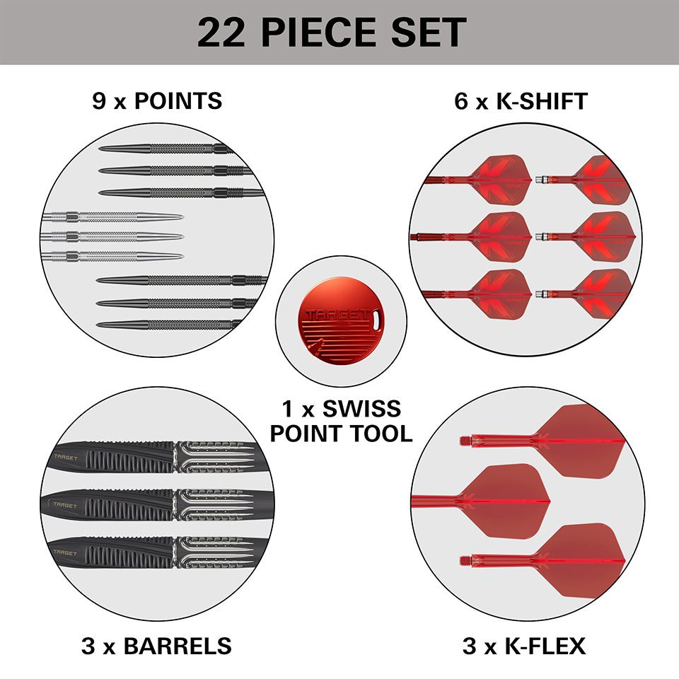 Target Shift Swiss Point Steel Tip Darts - 23gm
