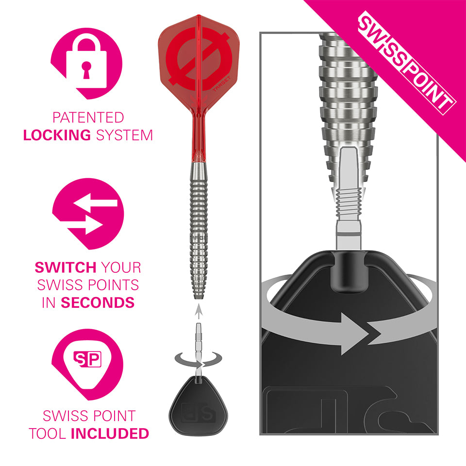Target Group Ø 02 Swiss Points Steel Tip Darts - 21gm