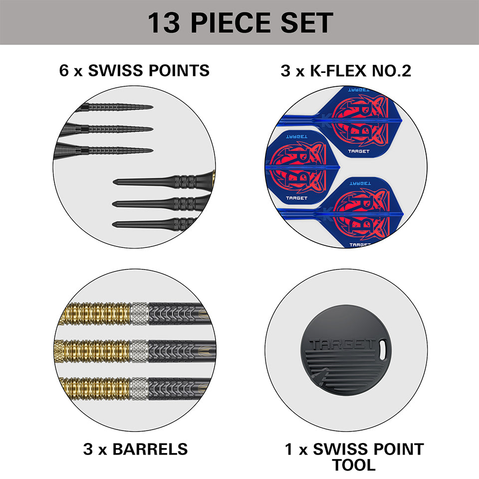 Target Raymond Van Barneveld Gen 6 Soft Tip Darts - 18gm