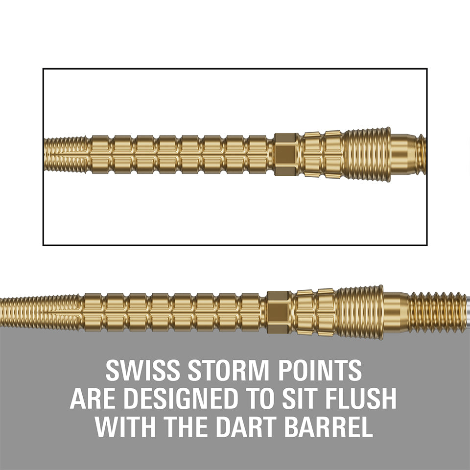 Target Swiss Storm Chrono Steel Points - Gold 42mm