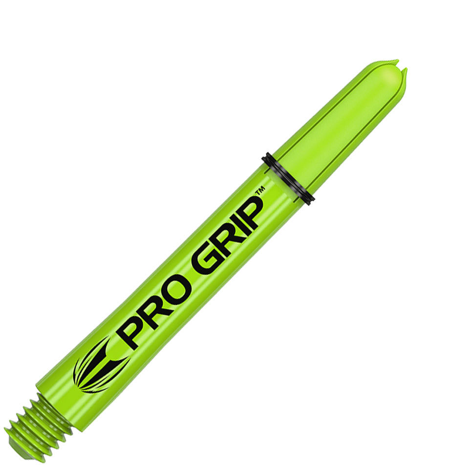 Target Pro Grip Nylon Dart Shafts - Intermediate Lime Green (3 Sets)