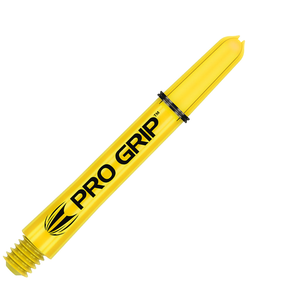 Target Pro Grip Nylon Dart Shafts - Intermediate Yellow (3 Sets)