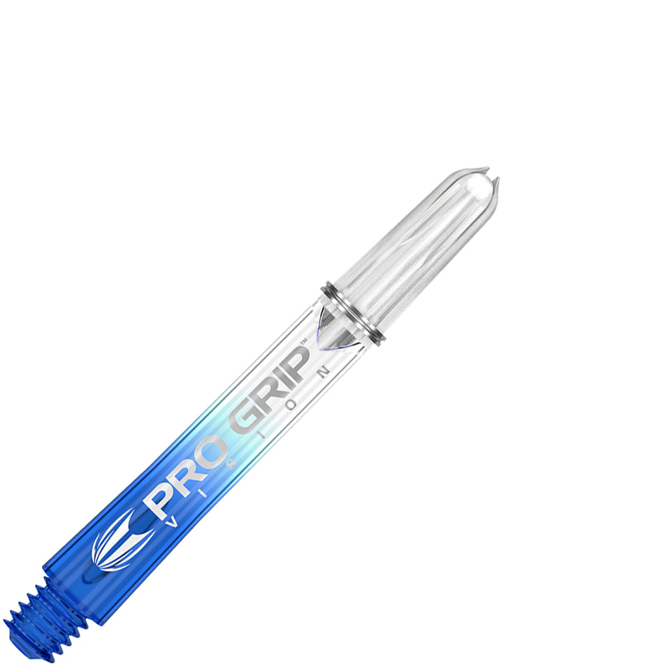 Target Pro Grip Vision Dart Shafts - Short Clear Blue (3 Sets)