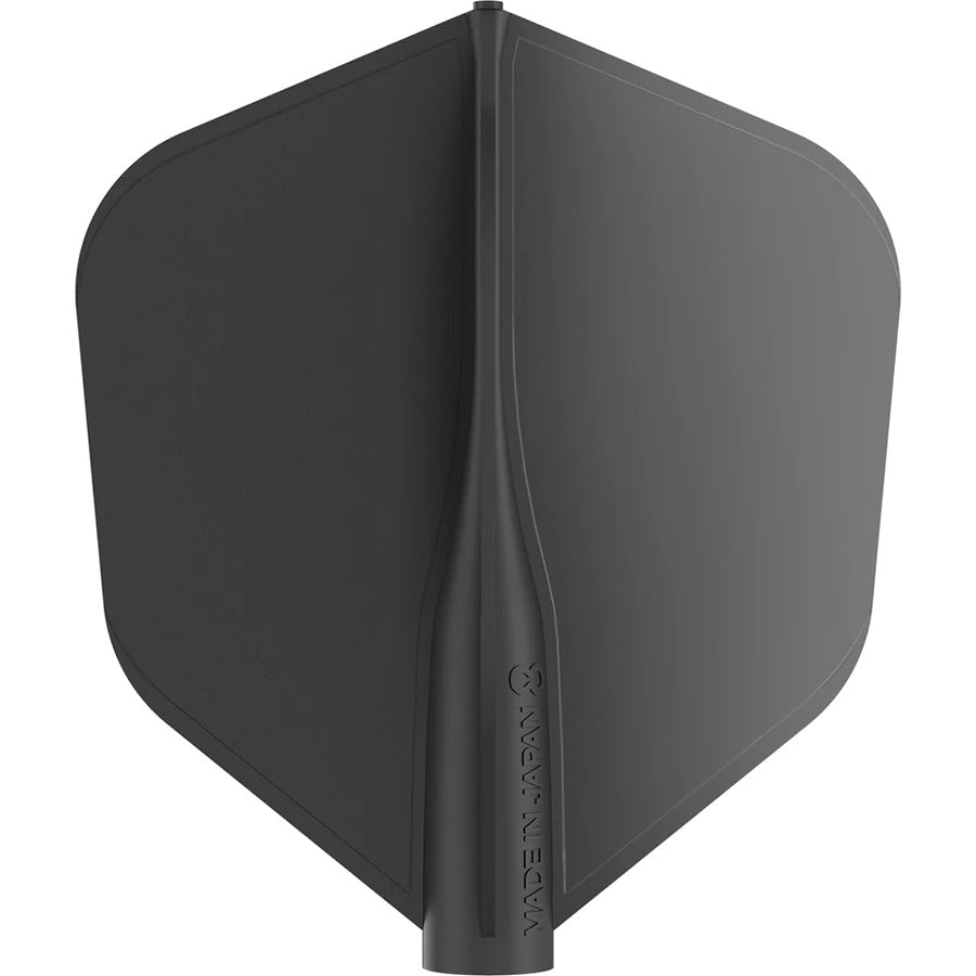 8 Flight Dart Flights - Black No 6 Shape