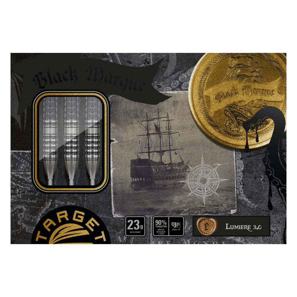 Target Black Marque Lumiere G3 Swiss Point Steel Tip Darts - 23gm