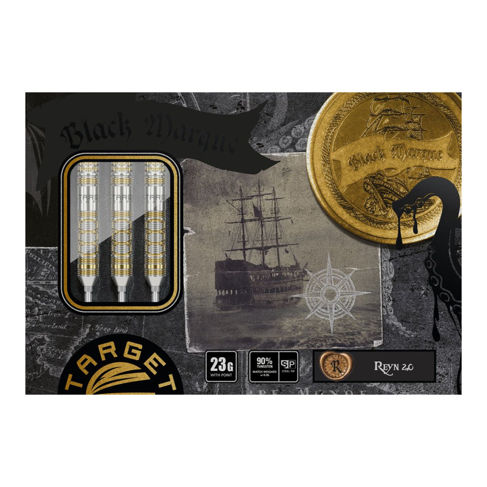 Target Black Marque Reyn 2.0 Swiss Point Steel Tip Darts - 23gm