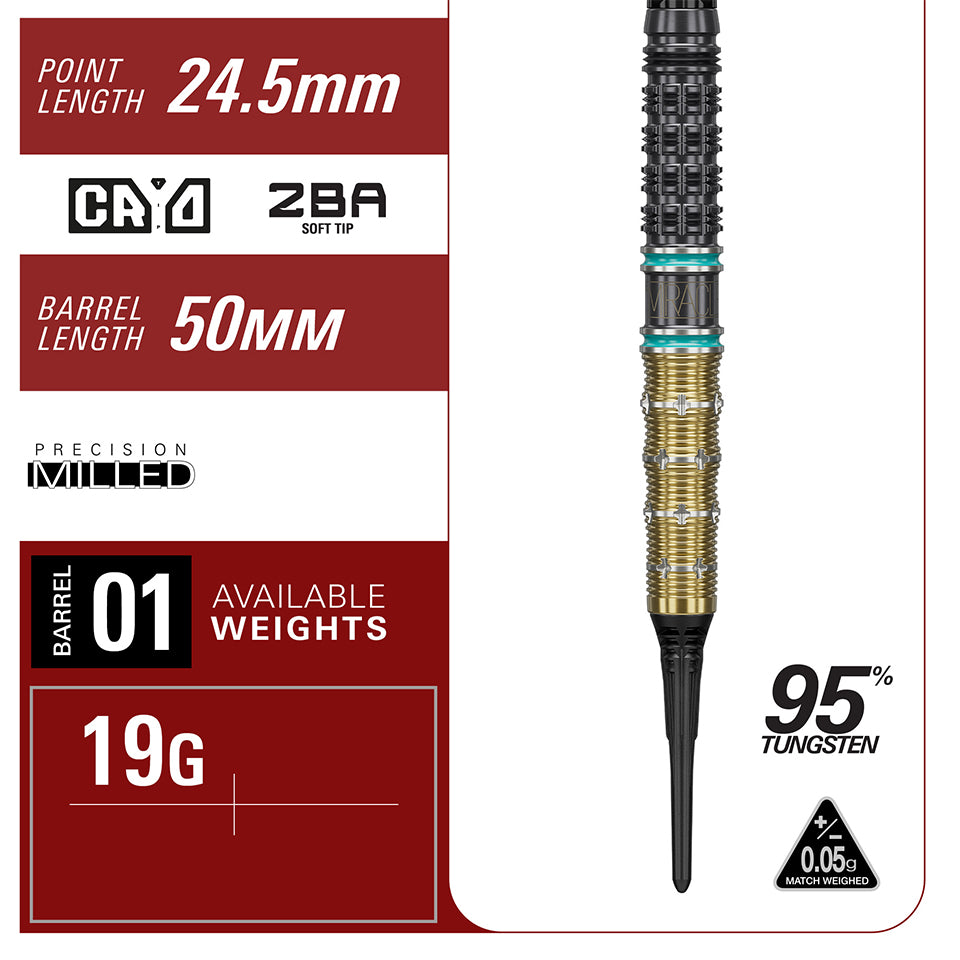 Target Mikuru Suzuki The Miracle G7.5 Soft Tip Darts - 19gm