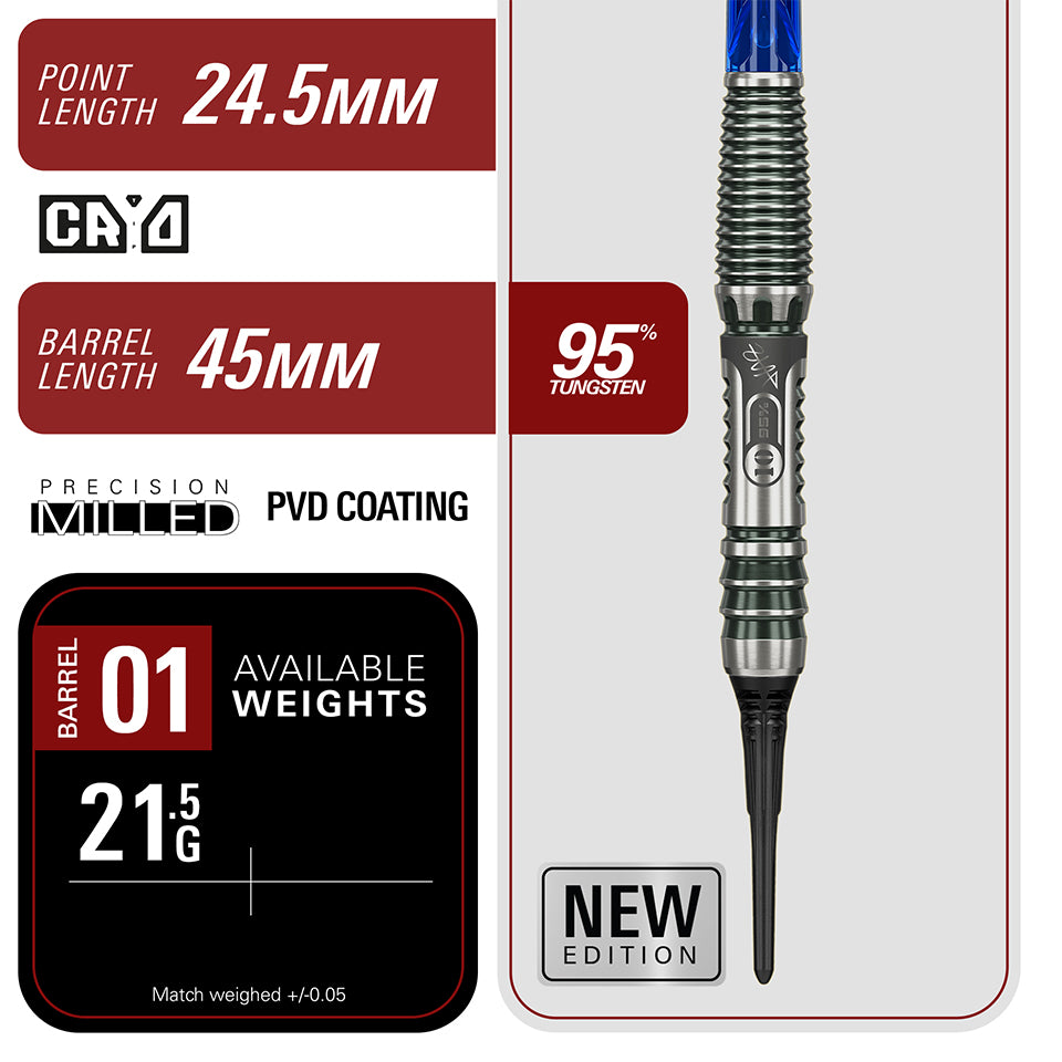 Target Rising Sun G10.5 Soft Tip Darts - 21.5gm