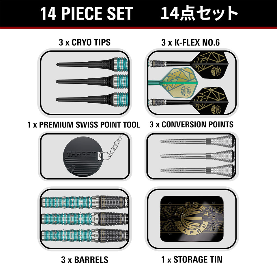 Target The Miracle X Rising Sun Champions Soft Tip Darts - 21.5gm