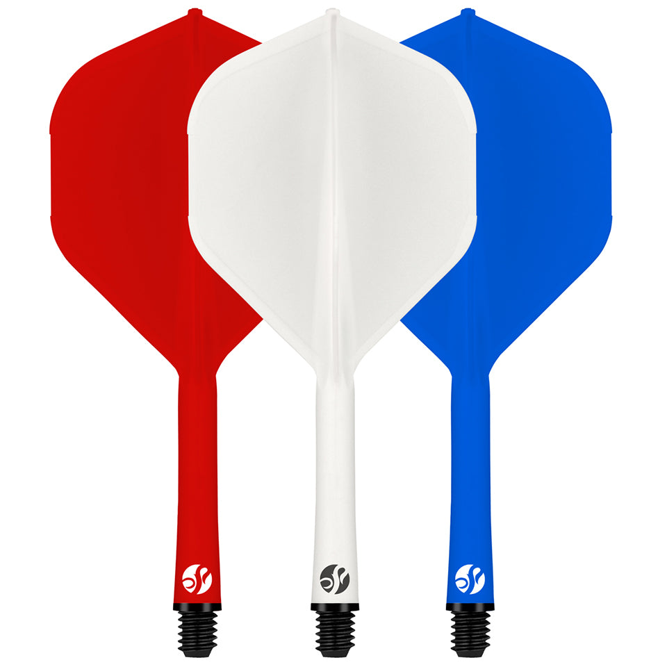 Shot Flight Deck Dart Flight & Shaft System - Standard Medium Red,White,Blue