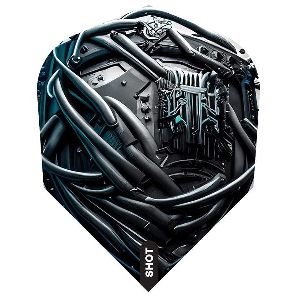 Shot AI Cyberpunk Dart Flights - Shape