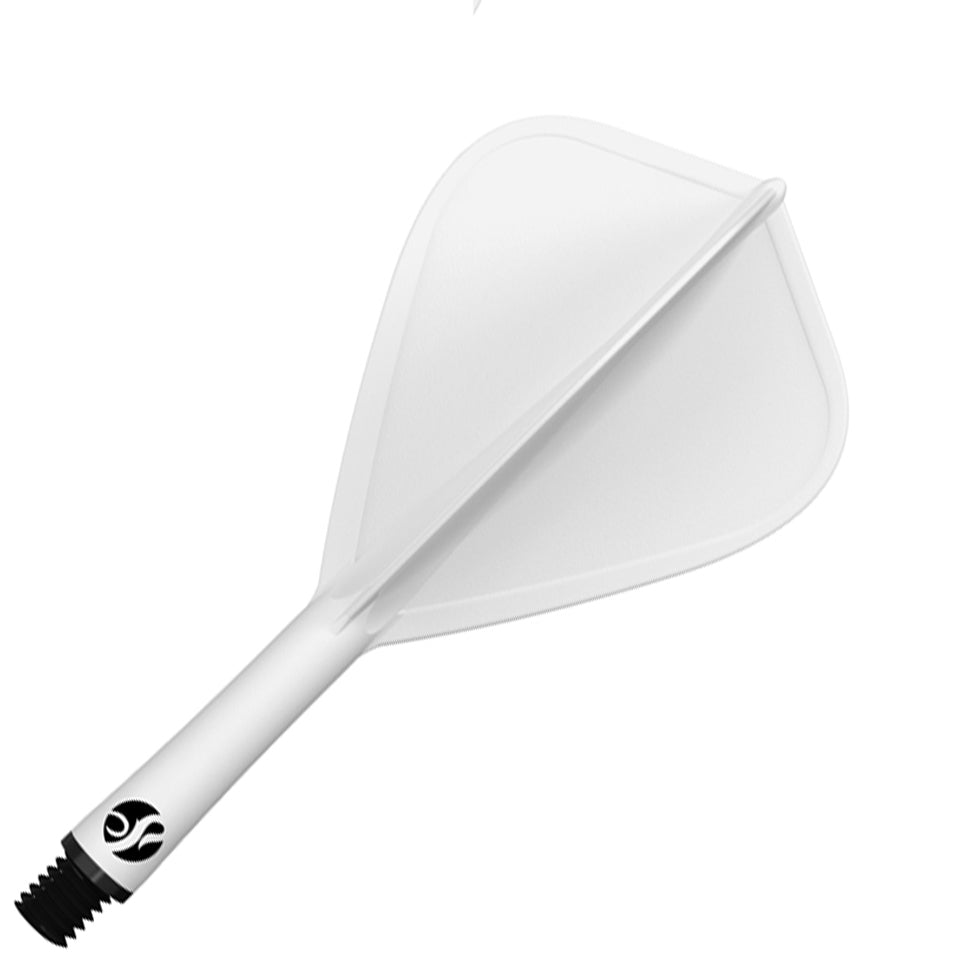 Shot Flight Deck Dart Flight & Shaft System - Kite Short White