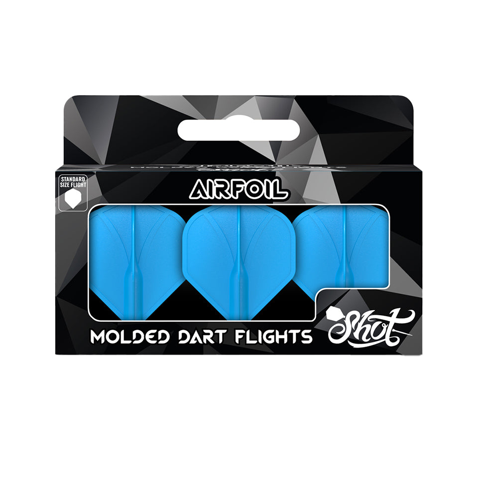 Shot Airfoil Dart Flights - Standard Blue