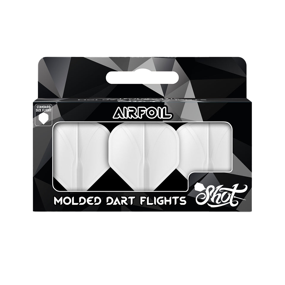 Shot Airfoil Dart Flights - Standard Clear
