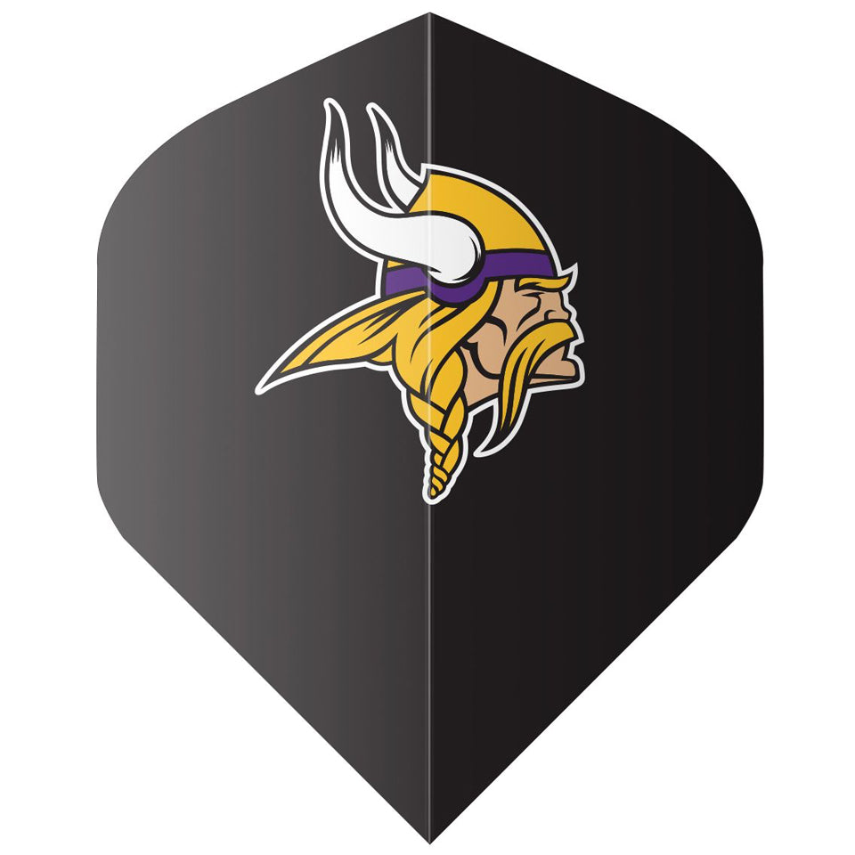 Shot Official Minnesota Vikings Dart Flights - Standard Black