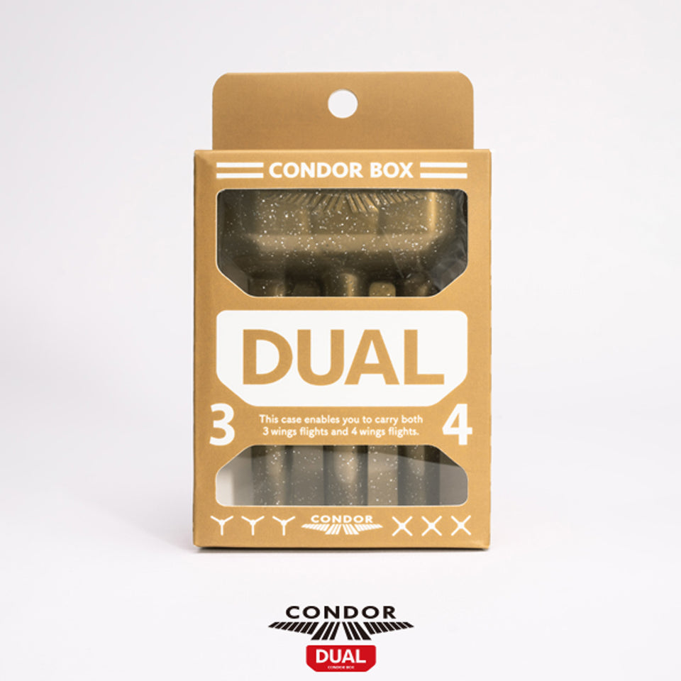 Condor Box Dual Dart Case - Glitter Gold