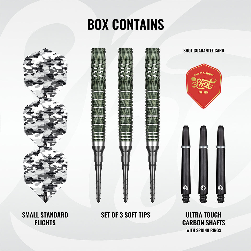 Shot Camo Ghillie Soft Tip Darts - 20gm