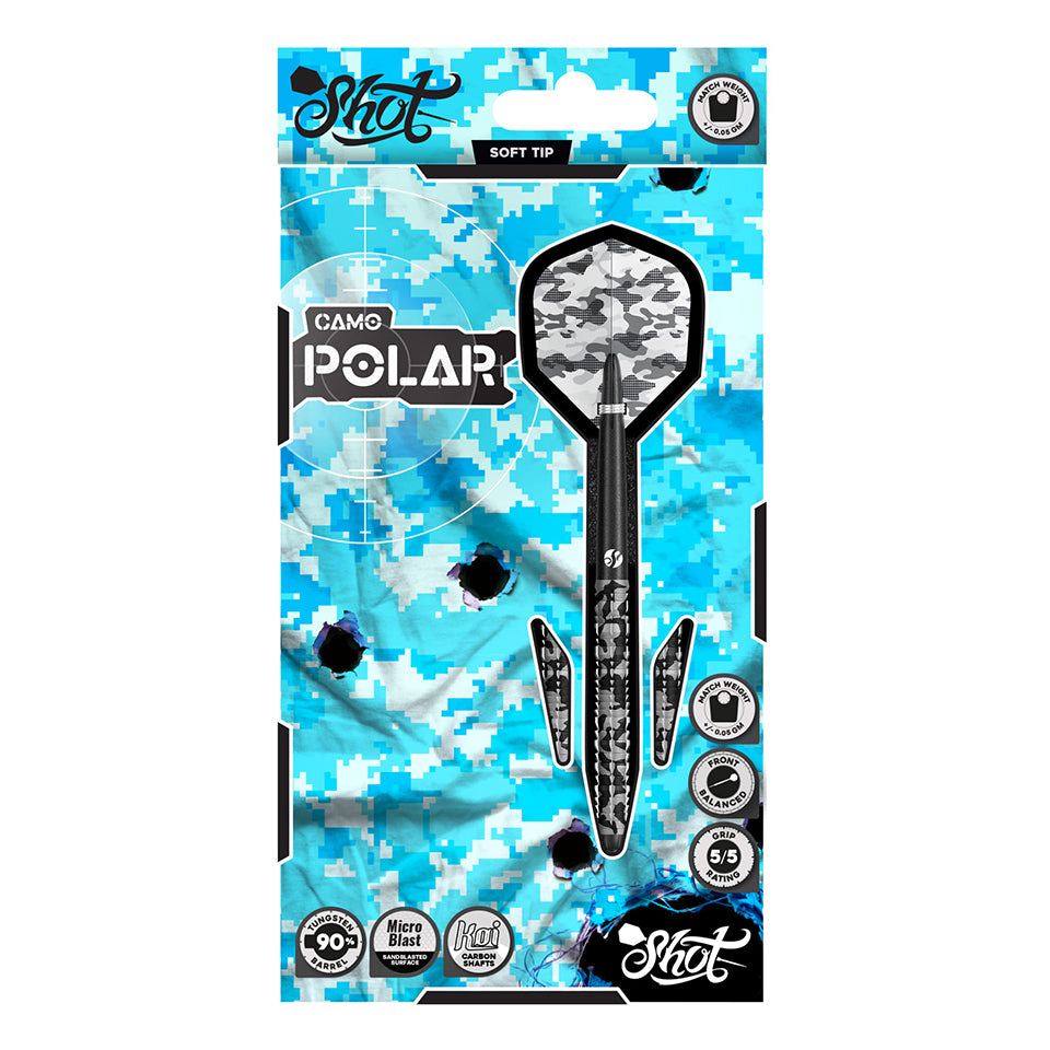 Shot Camo Polar Soft Tip Darts - 20gm