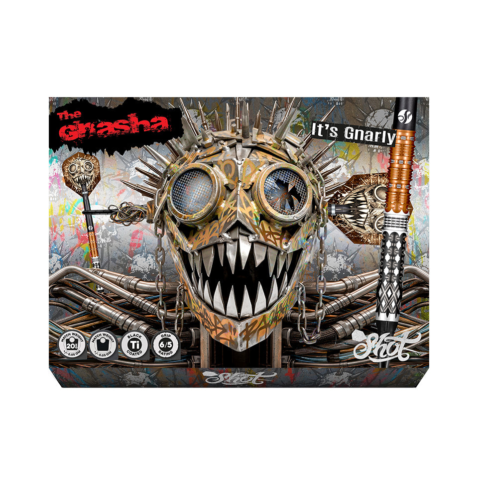 Shot Gnarly Gnasha Turbo Point Soft Tip Darts - 20gm