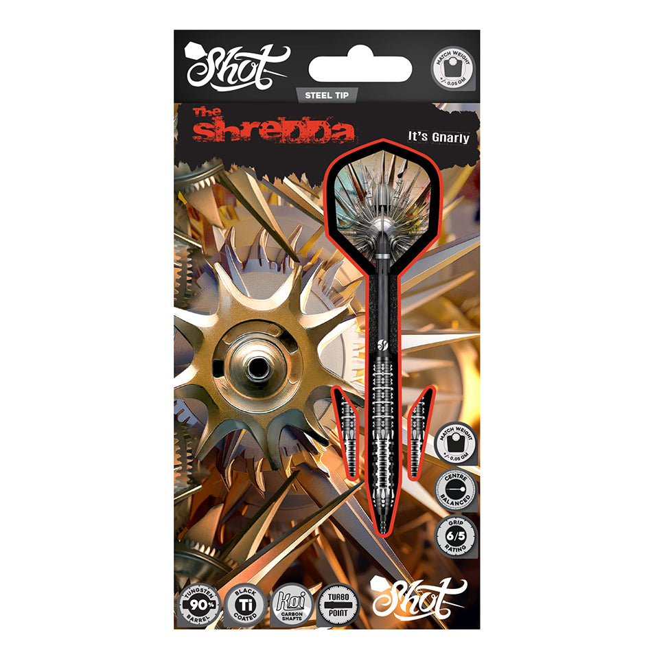Shot Gnarly Shredda Turbo Point Steel Tip Darts - 23gm