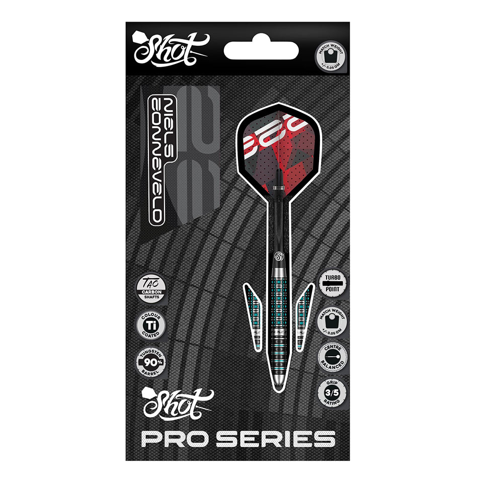 Shot Niels Zonneveld Turbo Point Steel Tip Darts - 23gm