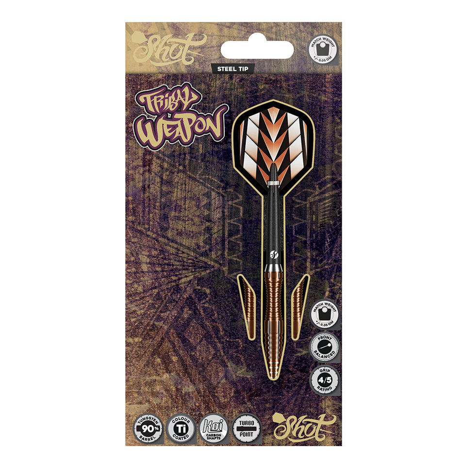 Shot Tribal Weapon 1 Turbo Point Steel Tip Darts - 23gm
