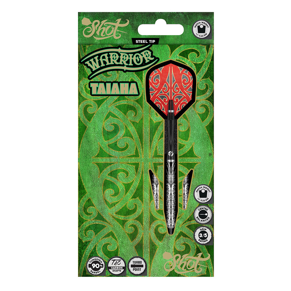 Shot Warrior Taiaha Turbo Point Steel Tip Darts - 21gm