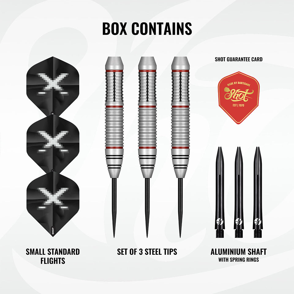 Shot X-Control Steel Tip Darts - 22gm